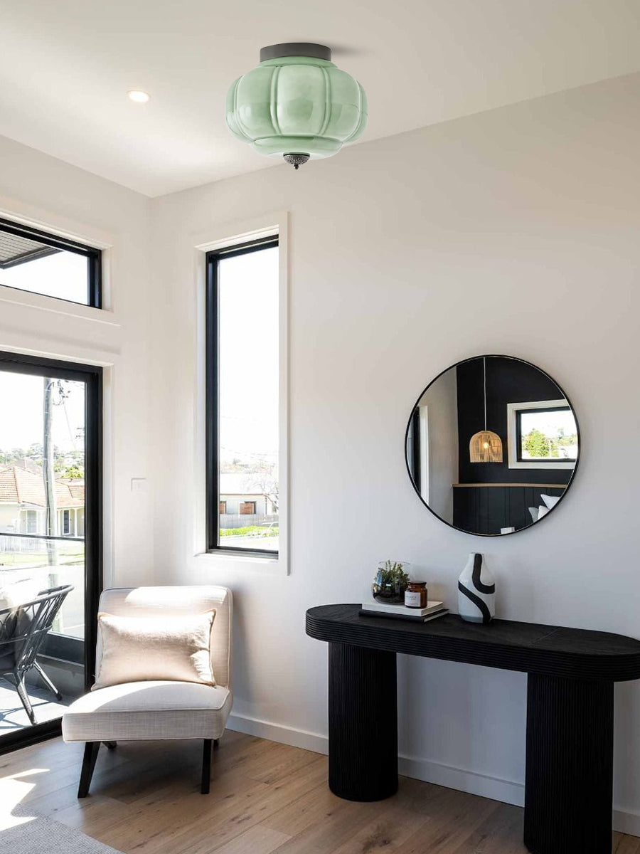 Stylish Green Glass Ceiling Light