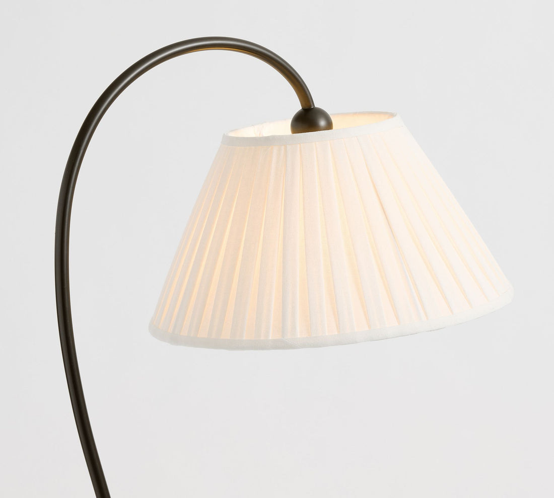 Luvora Pleated Linen Floor Lamp - Adjustable Retro Lamp for Farmhouse