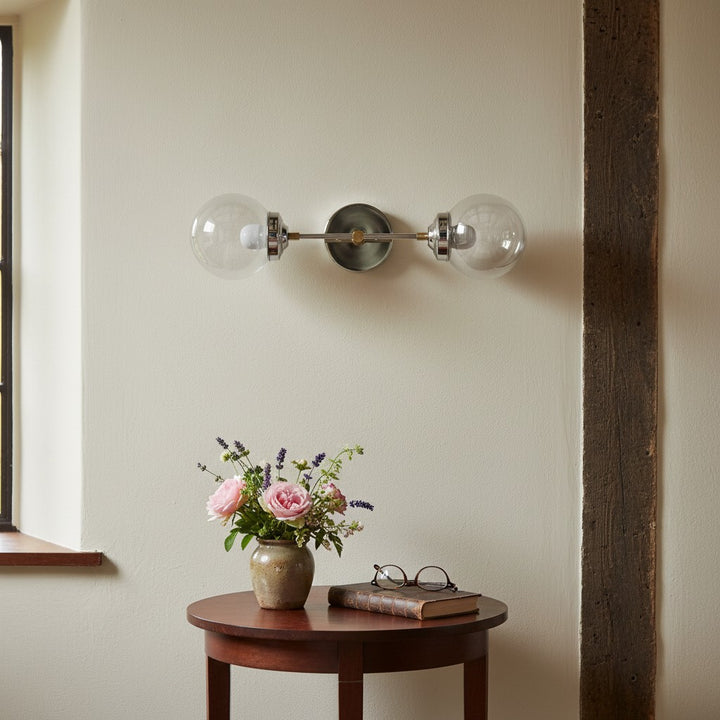 Lumio Globe Versatile Vanity Sconce - Dimmable Light for Bathroom and Hallway Use