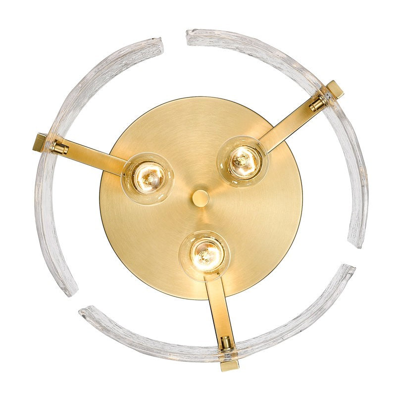 Plafonnier Verre Vintage de Ferme – Luminaire Couloir Plafond Laiton