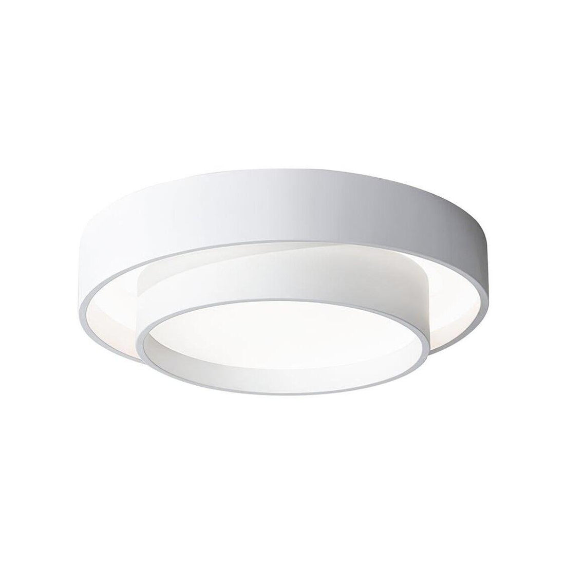 Plafonnier rond double couche – Design encastré en acrylique nordique