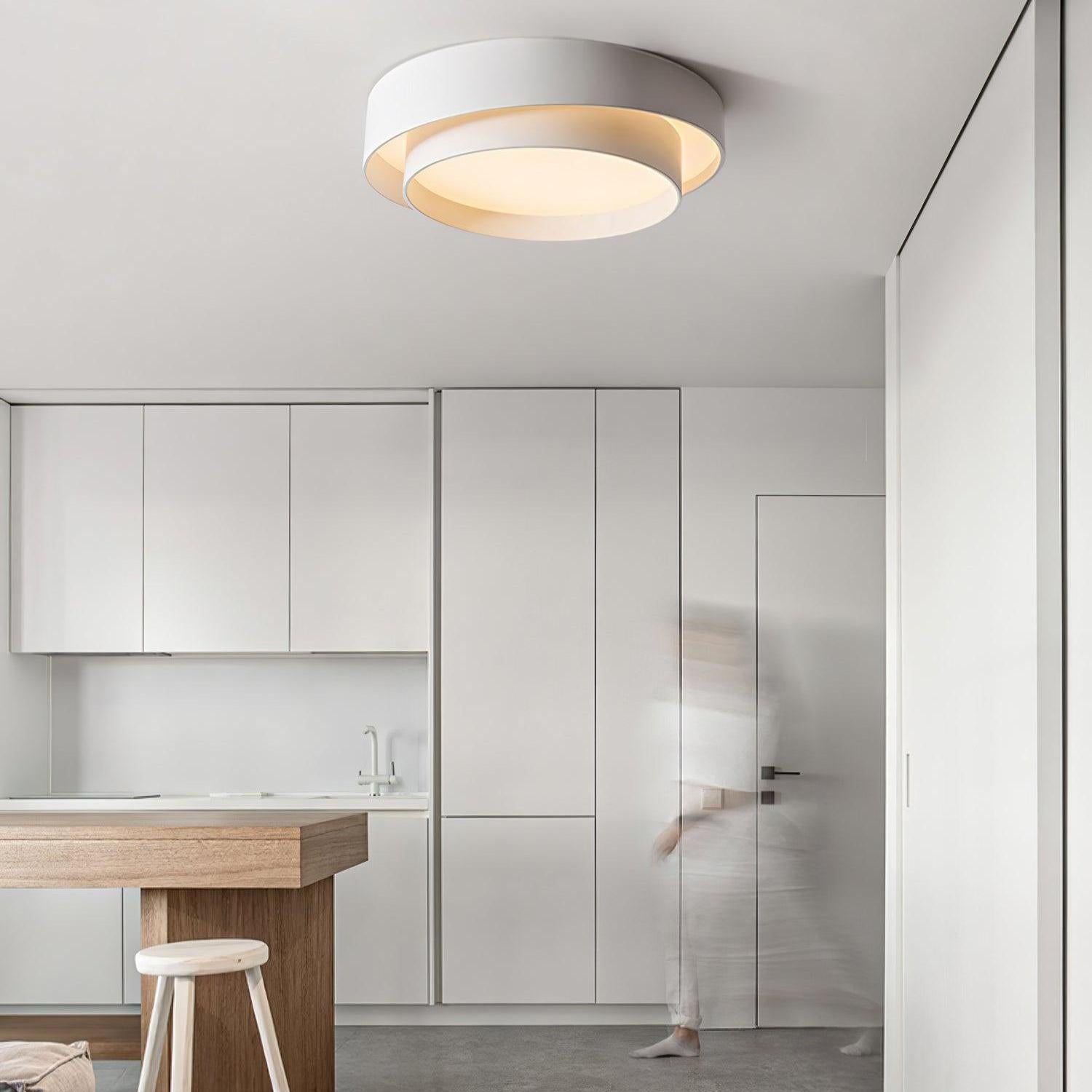 Round Double Layer Ceiling Light – Nordic Acrylic Flush Mount Design