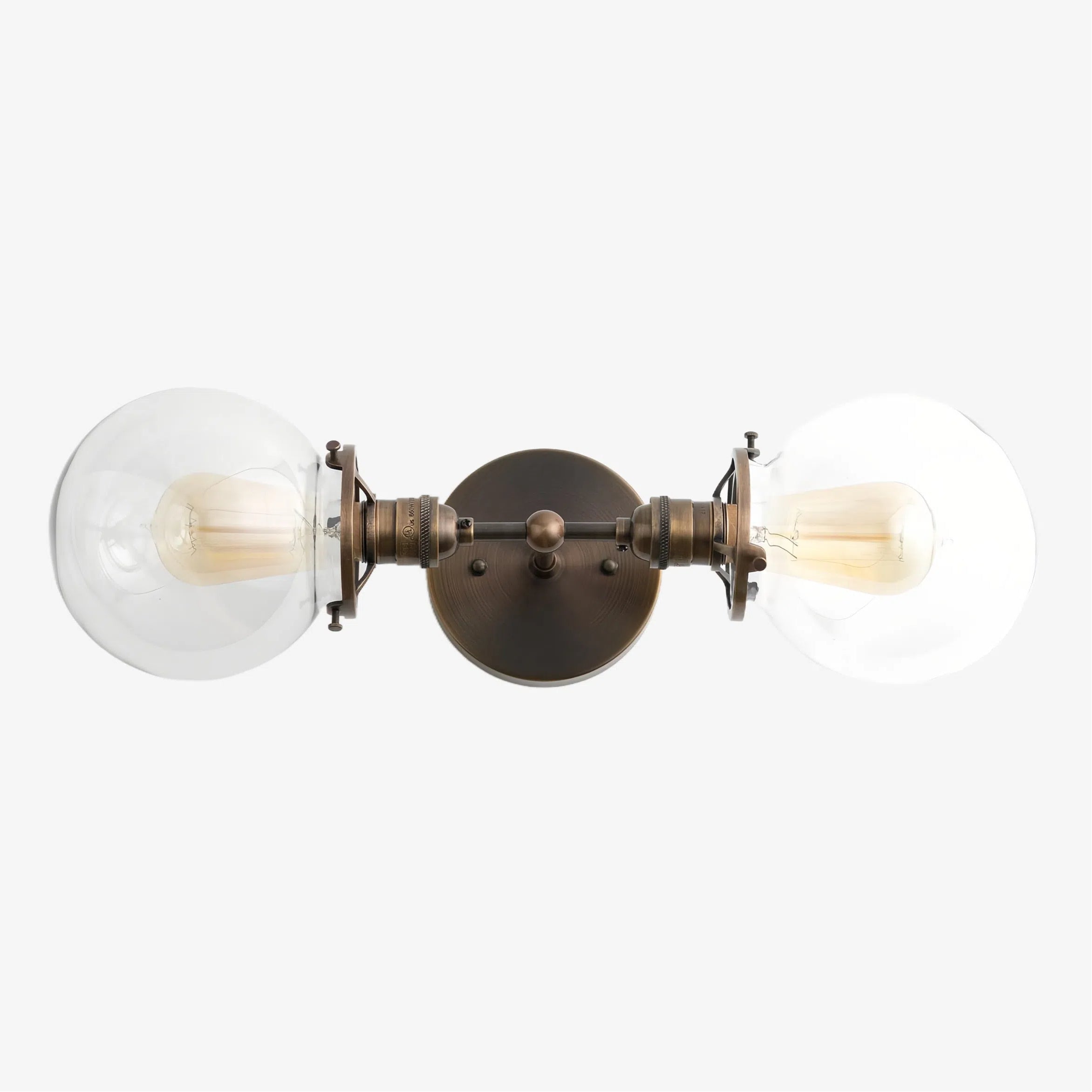 Lumio Globe Industrial Vanity Lighting- Modern Double Globe Wall Light