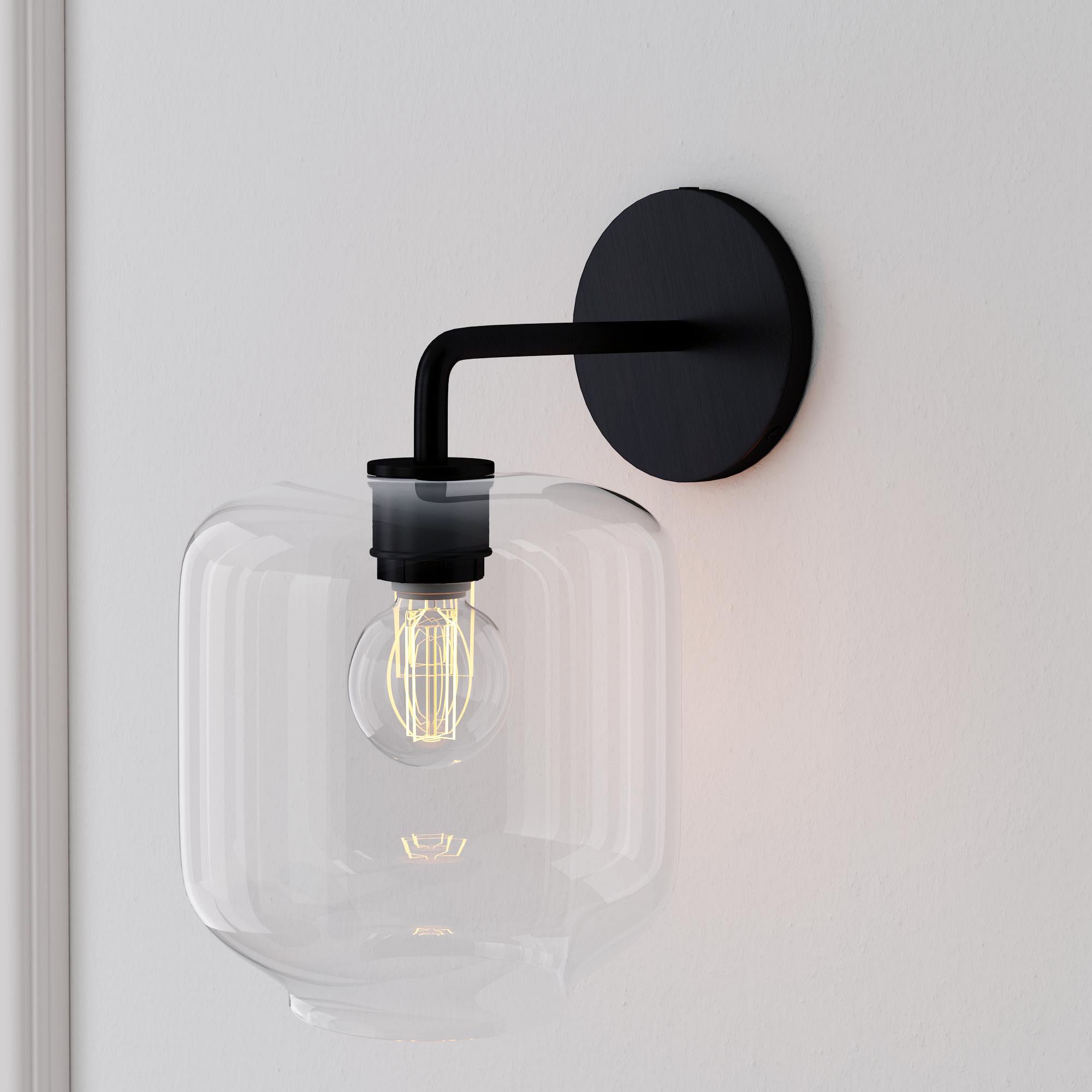 Lumivelle Pebble Sconce - Stylish Wall Light - Glass & Metal, Energy Efficient