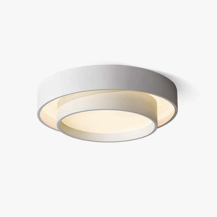 Plafonnier rond double couche – Design encastré en acrylique nordique