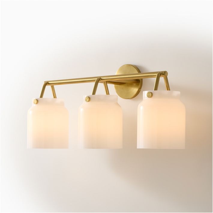 Applique murale moderne Hanton à 3 lumières - Luminaire de salle de bain en métal
