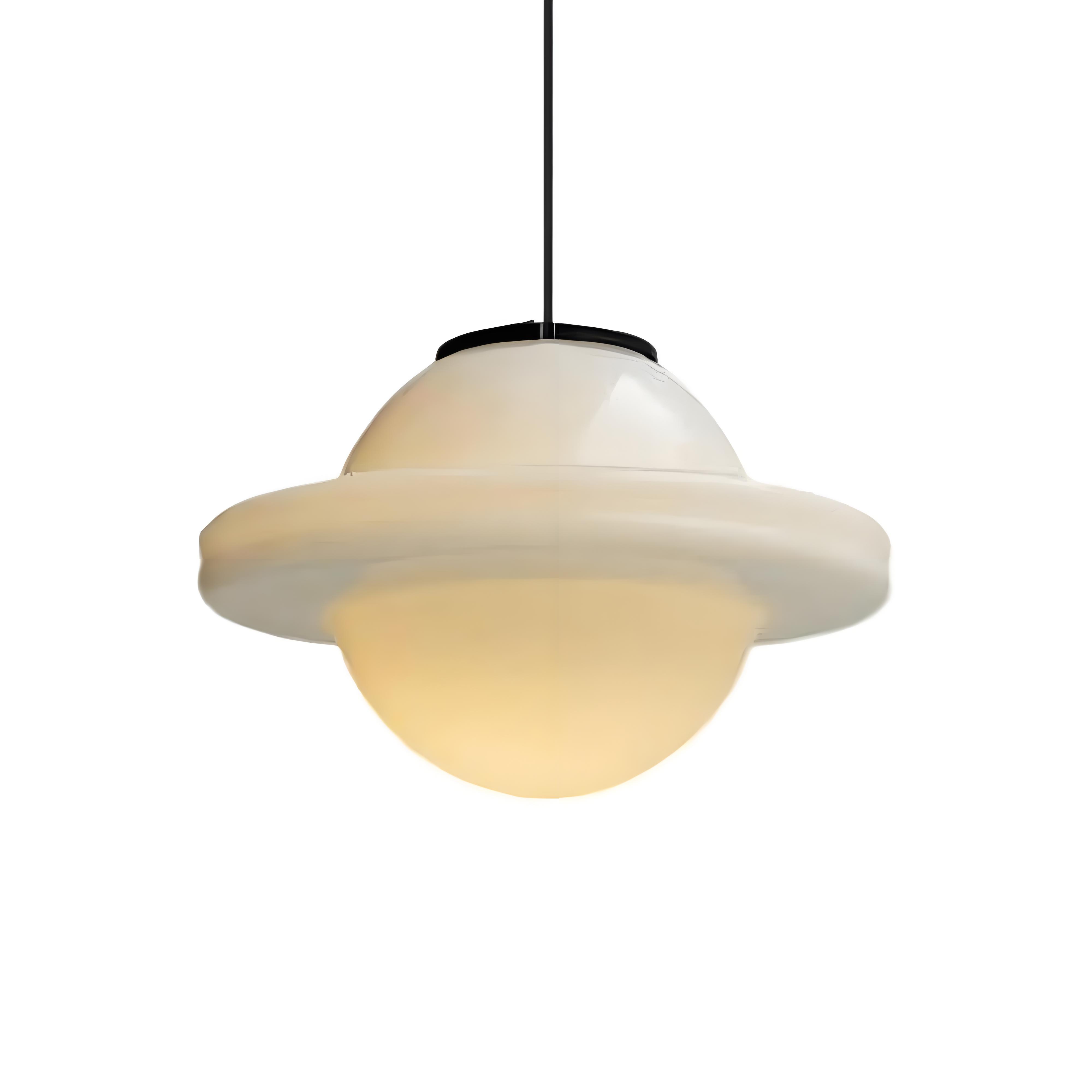 White Milk Glass Pendant Light - Vintage Elegance