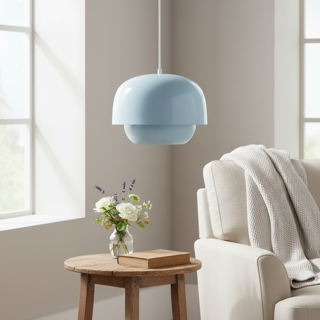 Clinco Retro-Modern Metal Pendant - Dual Shade Dome Light