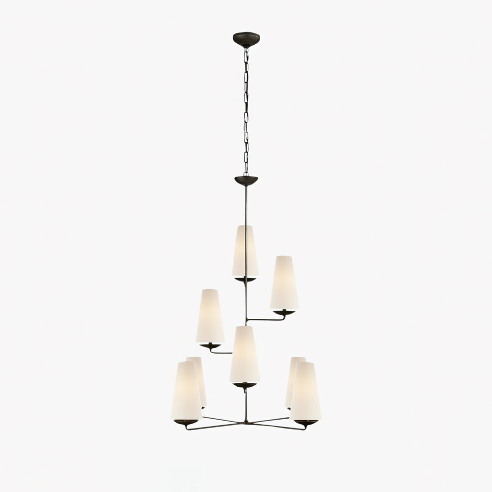 Contemporary Fontaine Vertical Chandelier - Modern Multi-Head Pendant Fixture