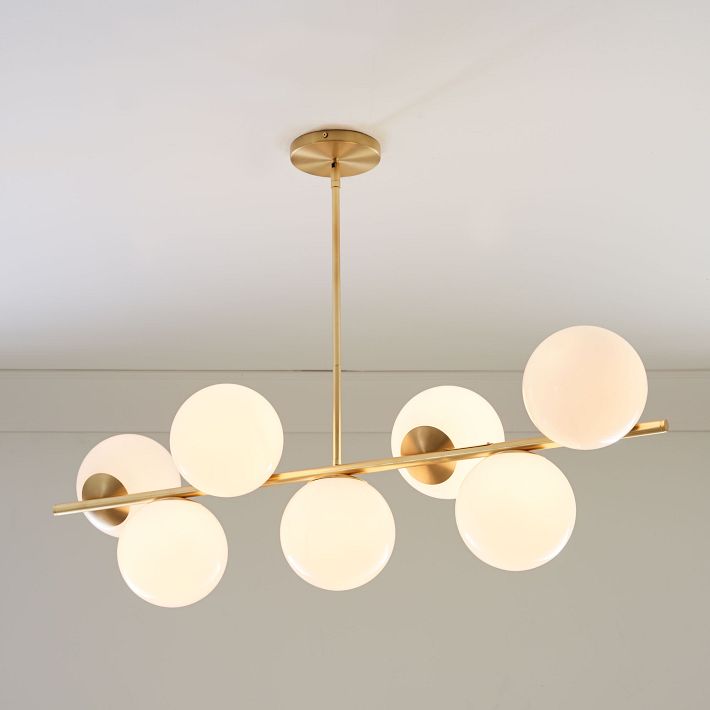 Alessora Brass Milk Glass Chandeliers- Great for Covered Outdoor Areas