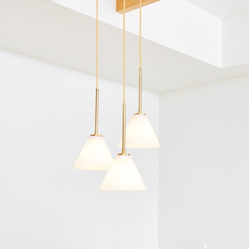 Conica 3-Light Cone Chandelier - Sculptural Glass Pendant Lighting Modern Style