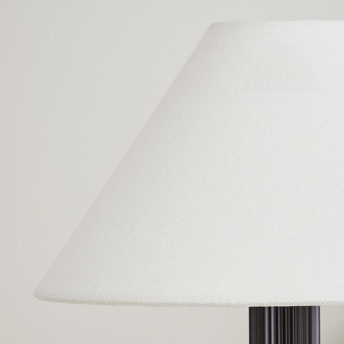Diora Modern Brass Wall Sconce - Tapered Linen Shade Lamp for Bedroom