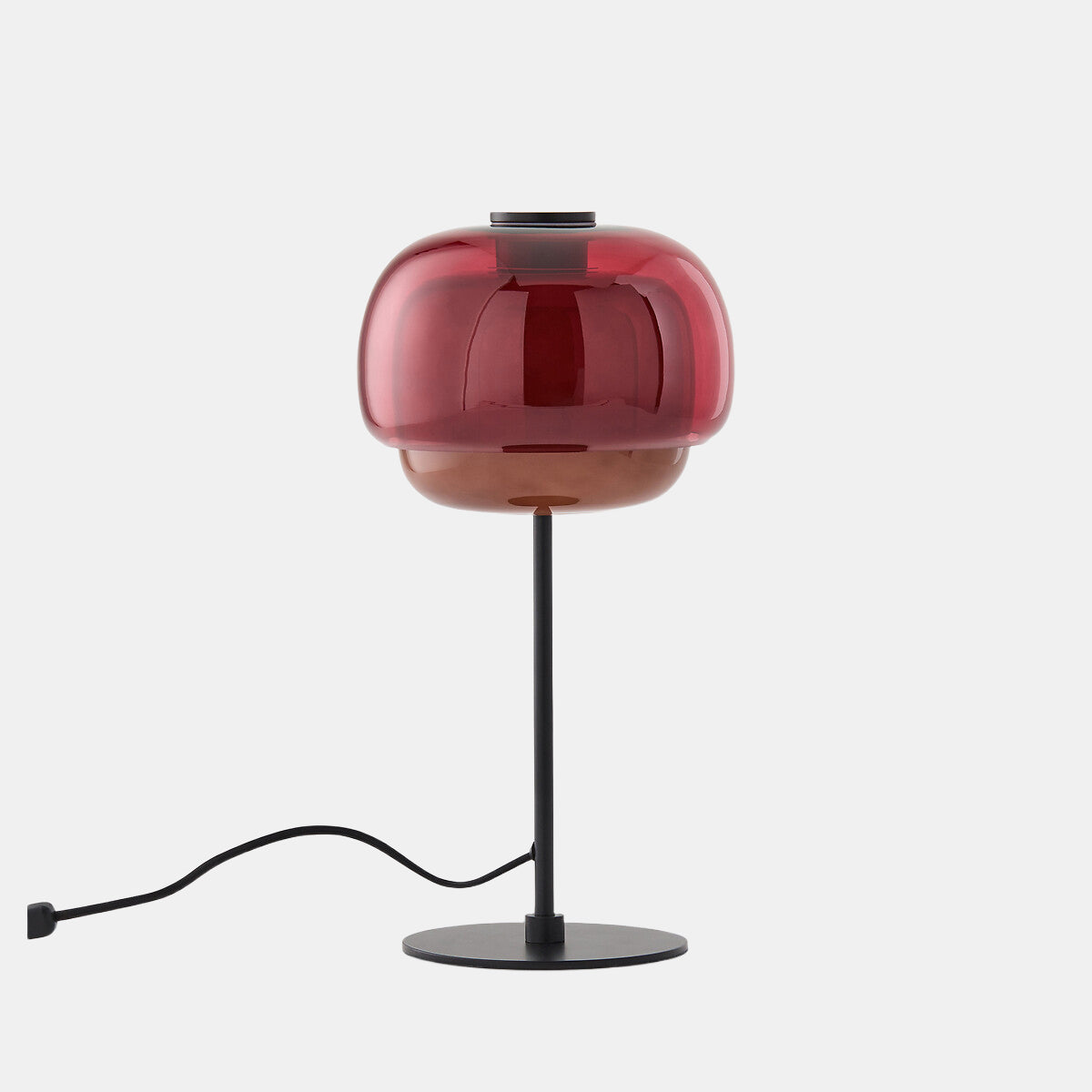 Clinco Modern Retro Glass Table Lamp - Mushroom Double Shade Design