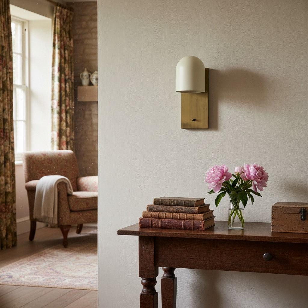 Metio Dome Elegant Wall Sconce Lighting - Classic Dome Shade Interior Fixture
