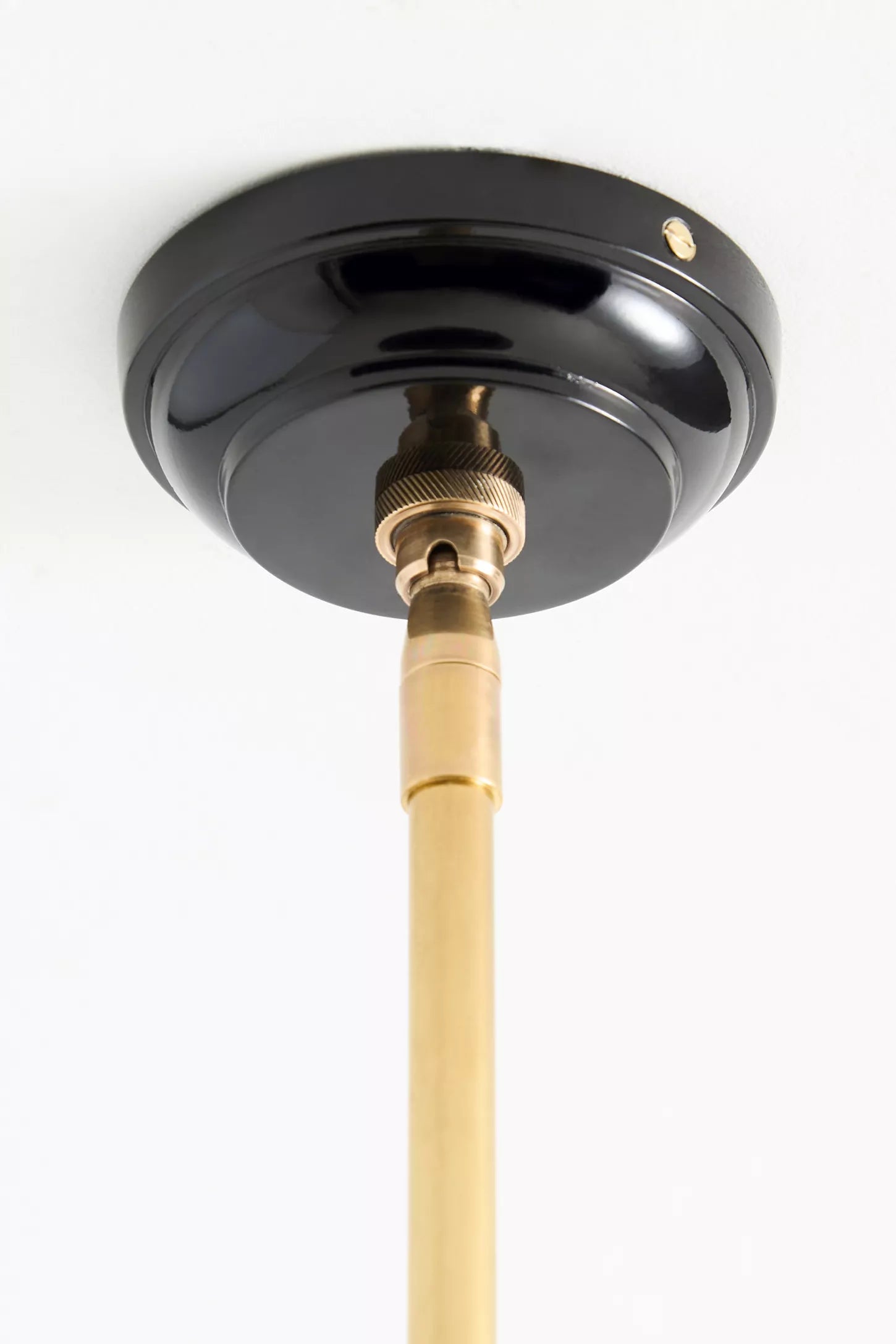 Auriglow Enameled Brass Pendant With Clover Cutout Shade