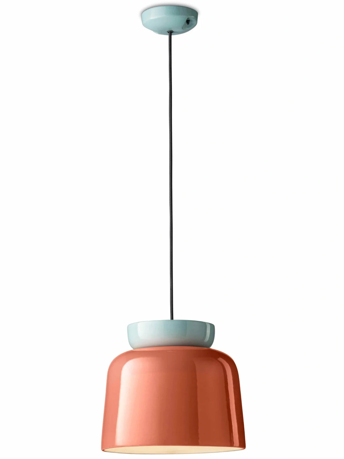 Colorful Brazilian Flag Ceramic Pendant Lamp Light Blue Poke Orange