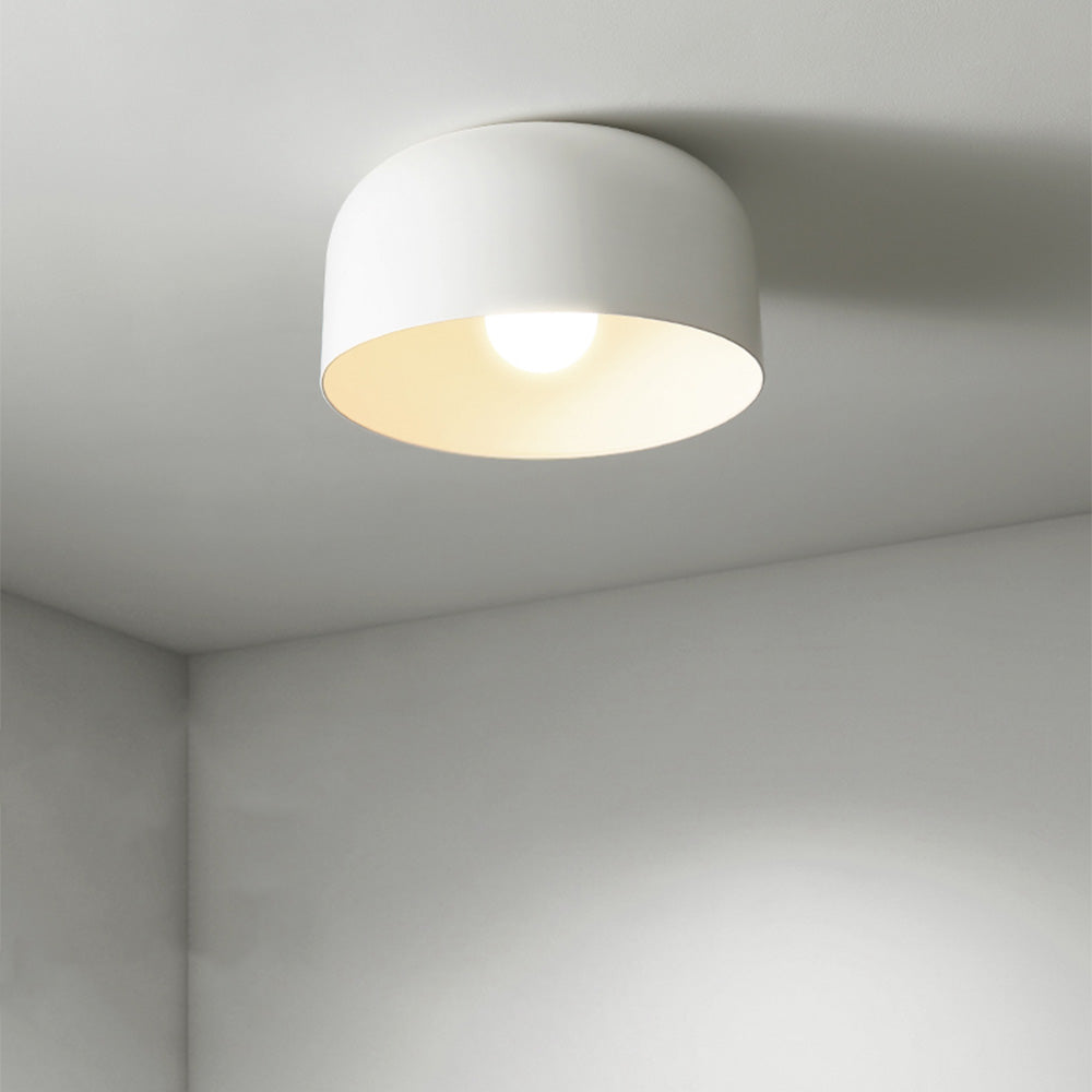 Scandinavian Style Acrylic and Metal Ceiling Light in Black