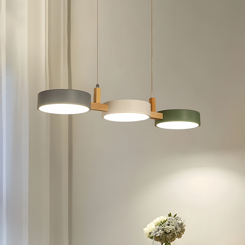3-Light Macaron Pendant Light – Modern Designer Chandelier for Indoor Use
