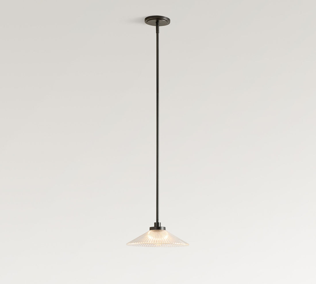Suspension Bravira en verre strié – Lampe élégante pour îlot de cuisine