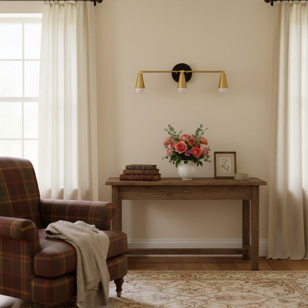 Pyralis Cone 3 Light Vanity Light - Modern Sconce