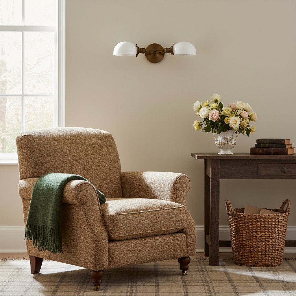 Ornato Luxe Mid-Century Vanity Light - Brass Bathroom Fixture with Opal Glass