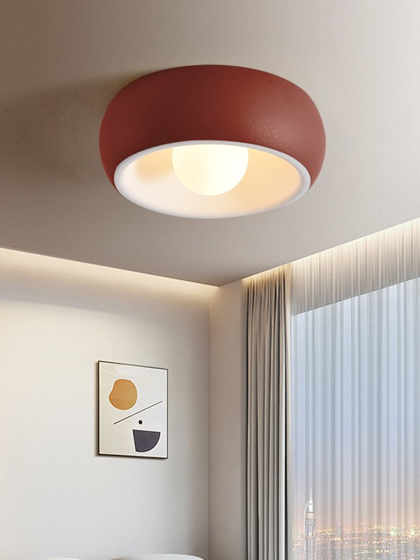 Modern Glass Metal Ceiling Light in Walnut for Indoor Lighting