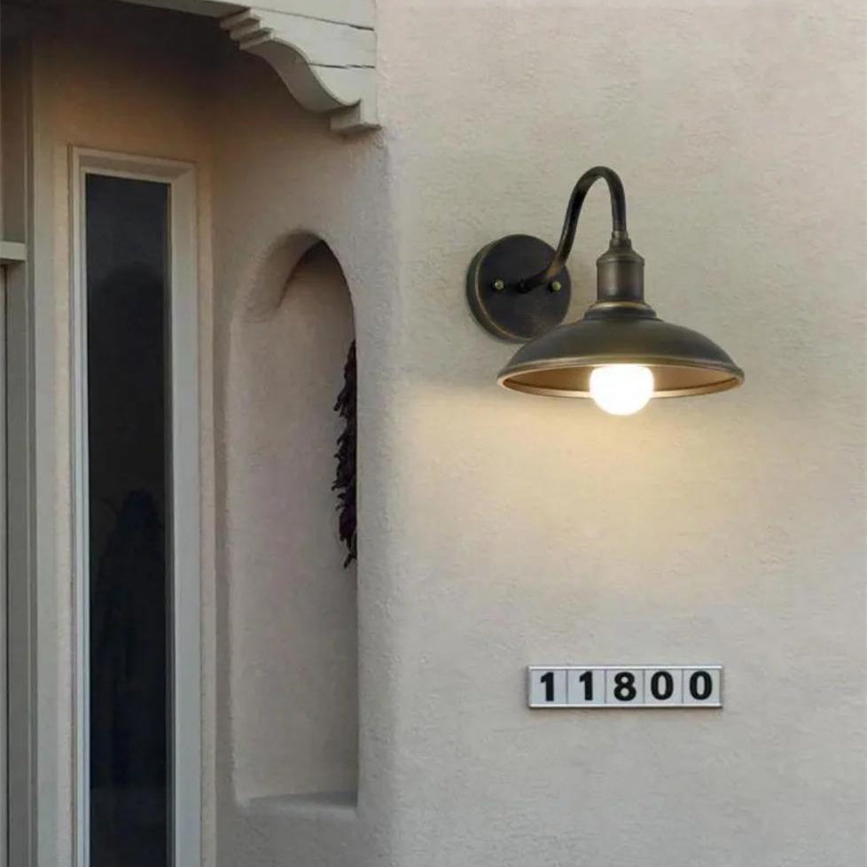 Bronze Finish Industrial Outdoor Wall Sconce Light