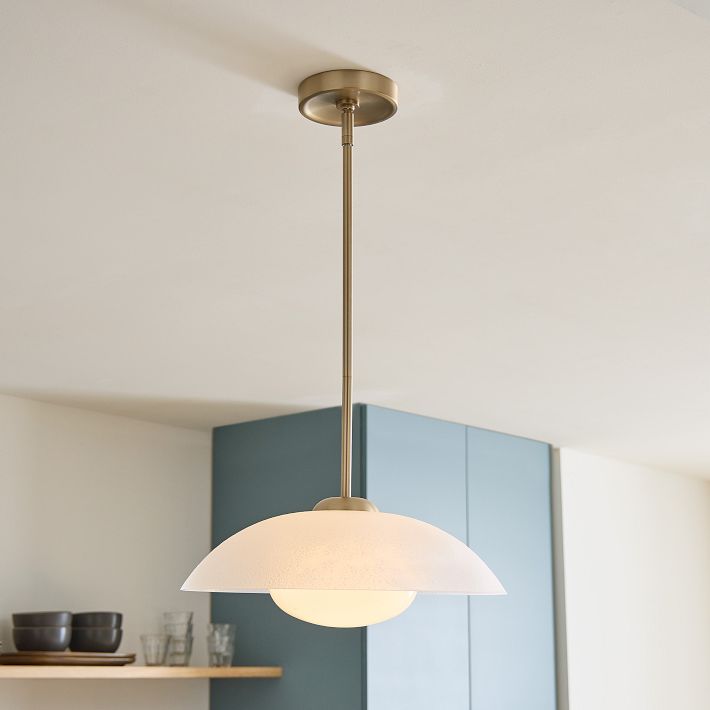 Elorina Pendant Light - Perforated Metal Shade, Champagne Bronze
