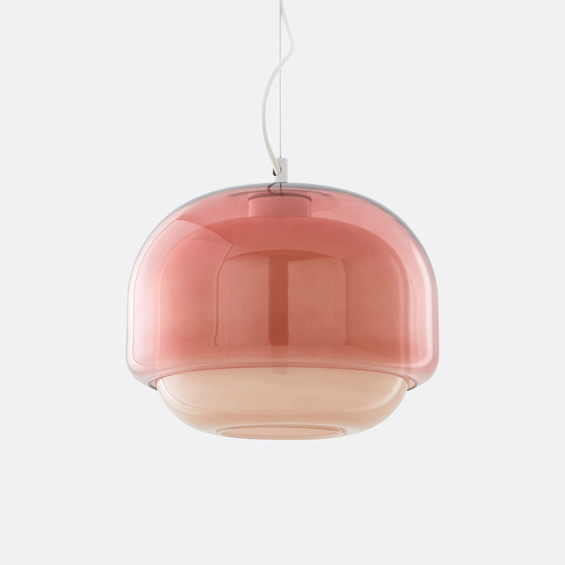 Clinco Modern Mushroom Pendant Light - Colored Glass Hanging Light