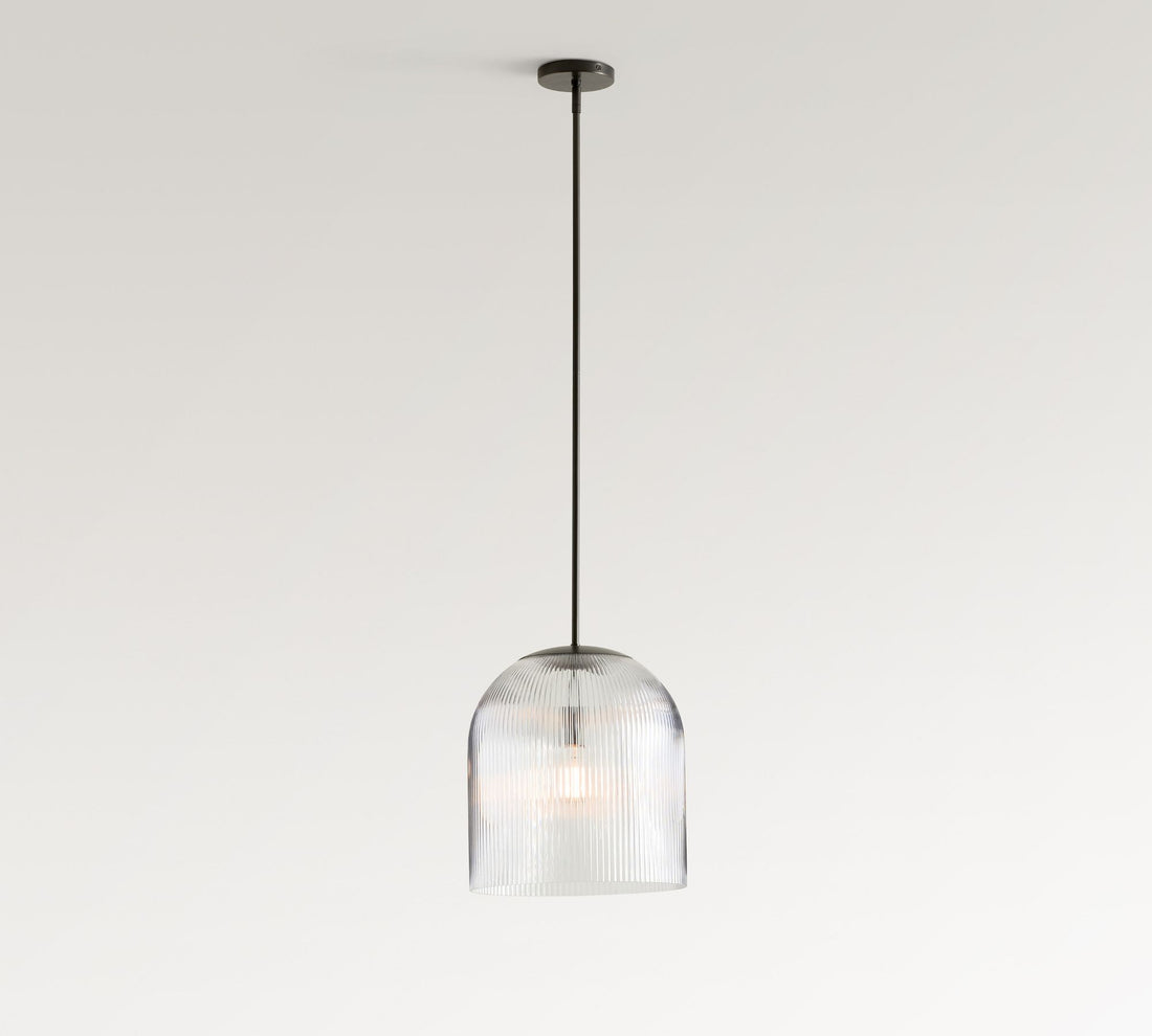 Suspension Bravira en verre strié – Lampe élégante pour îlot de cuisine