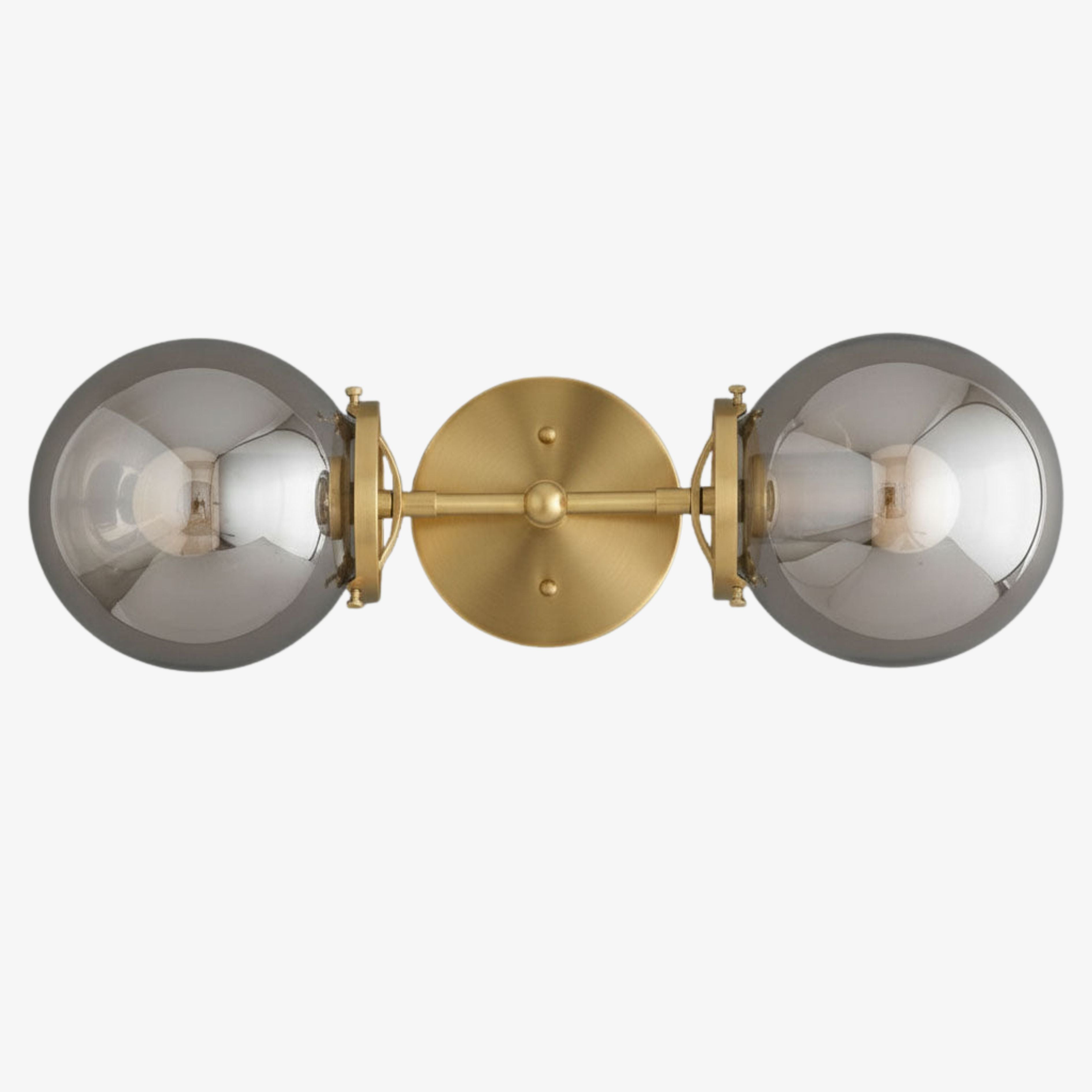 Lumio Globe Double Globe Vanity Wall Light - Rustic Farmhouse Bathroom Wall Fixture