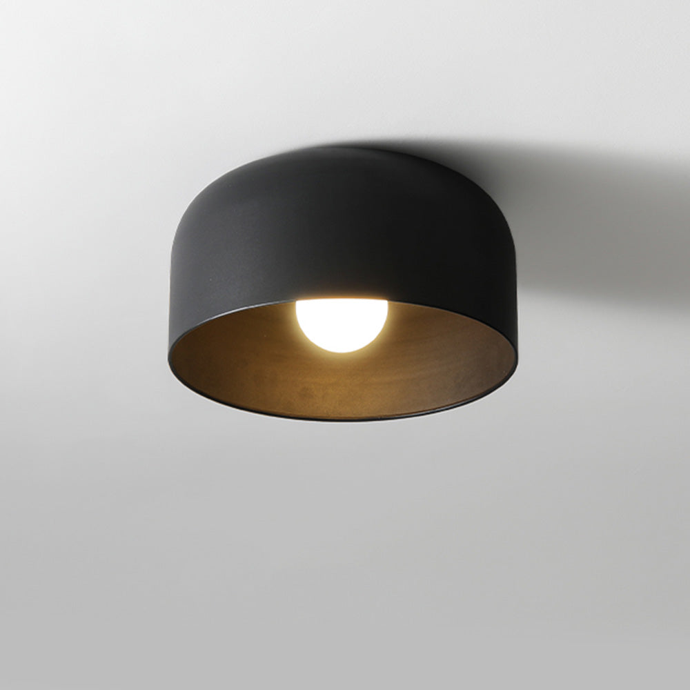 Scandinavian Style Acrylic and Metal Ceiling Light in Black