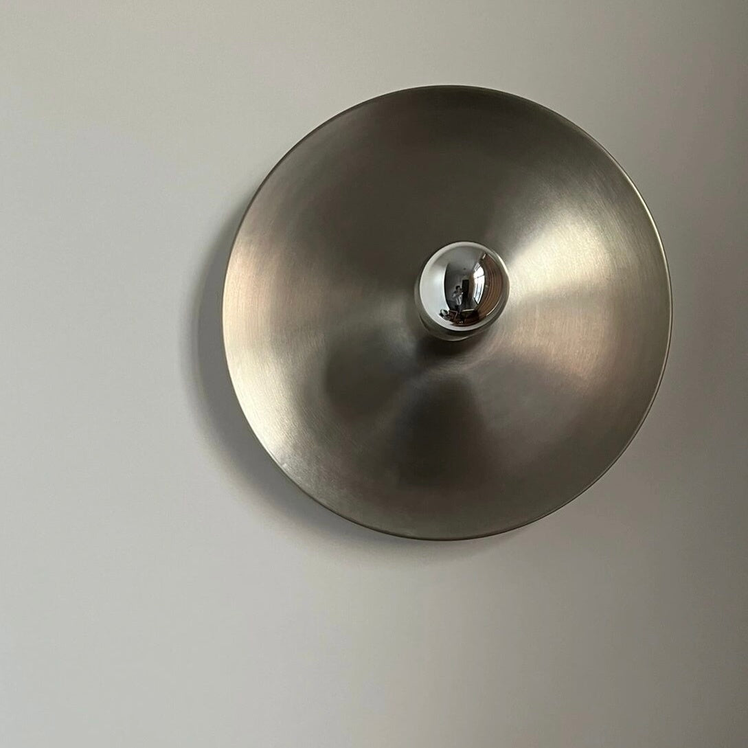 Plafonnier disque élégant de l'ère spatiale, chrome, or, blanc, noir, non dimmable