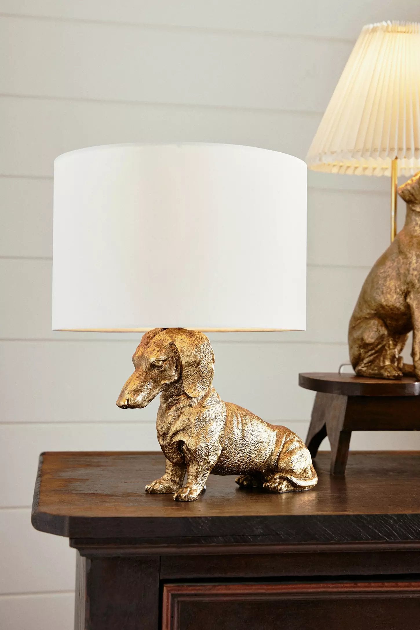 Pawdia Fabric Decorative Table Lamp - Animal Sculpture Bedside Lamp