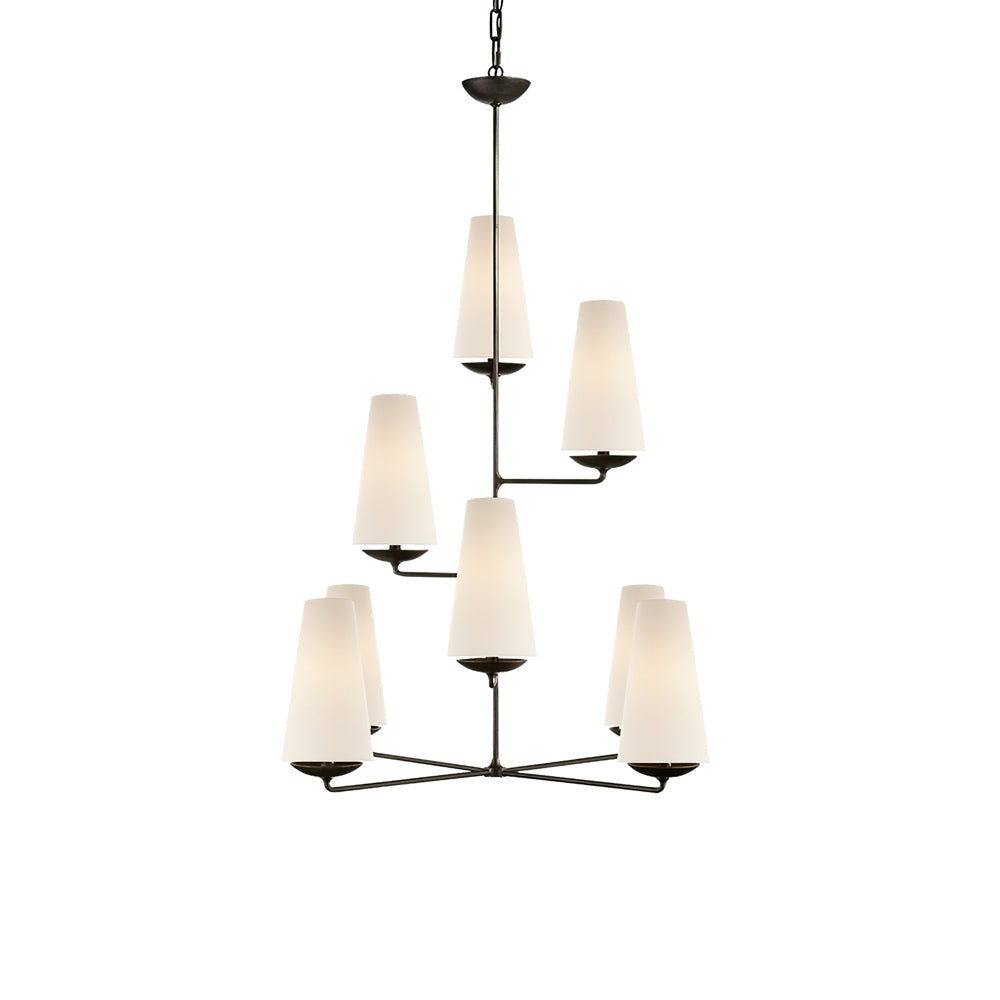Contemporary Fontaine Vertical Chandelier - Modern Multi-Head Pendant Fixture