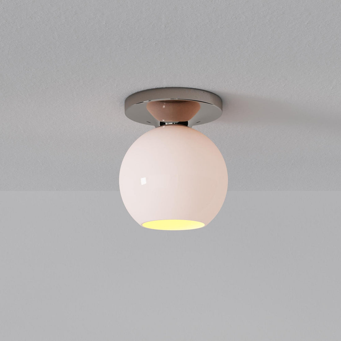 Selvion Modern Globe Ceiling Light - Damp-Rated Bathroom Lighting - Luxe Glass Shade