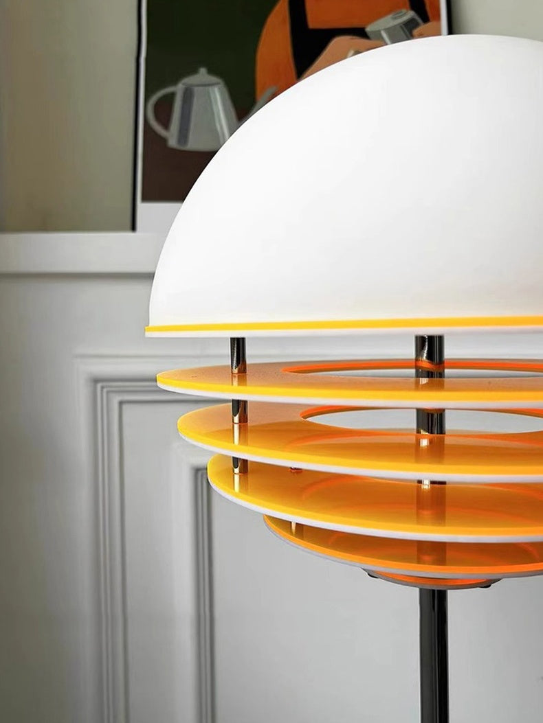 Bauhaus Inspired Sunset Floor Lamp in Acrylic & Glass