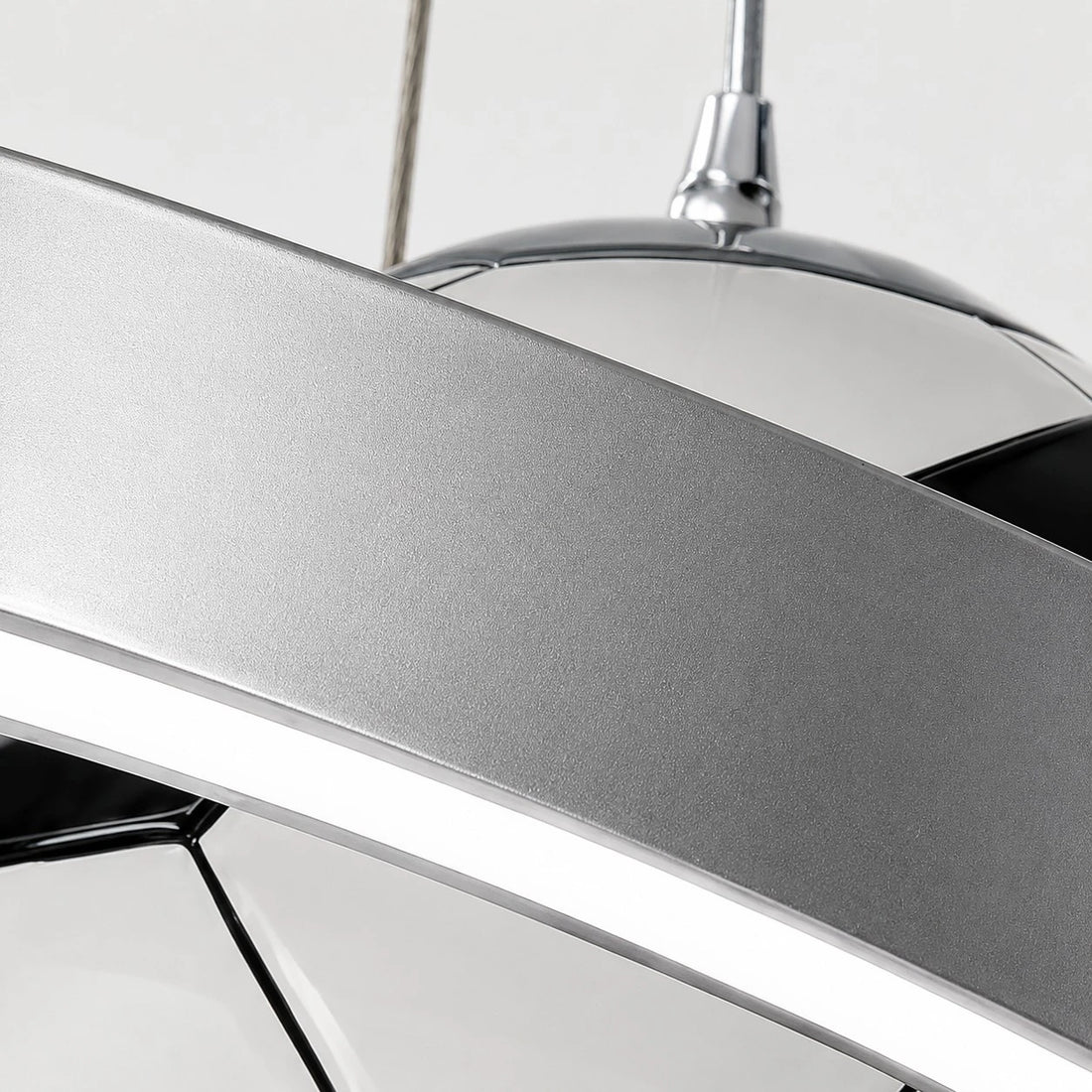 Silver ring integrated LED detail