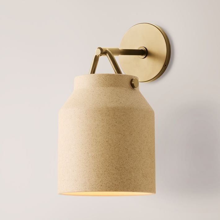 Hanton Modern Minimalist Brass and Glass Sconce – Damp Rated for Bathrooms