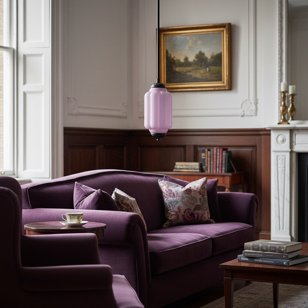 Eloise Vintage Glass Chandelier - Milk Glass Home Accent