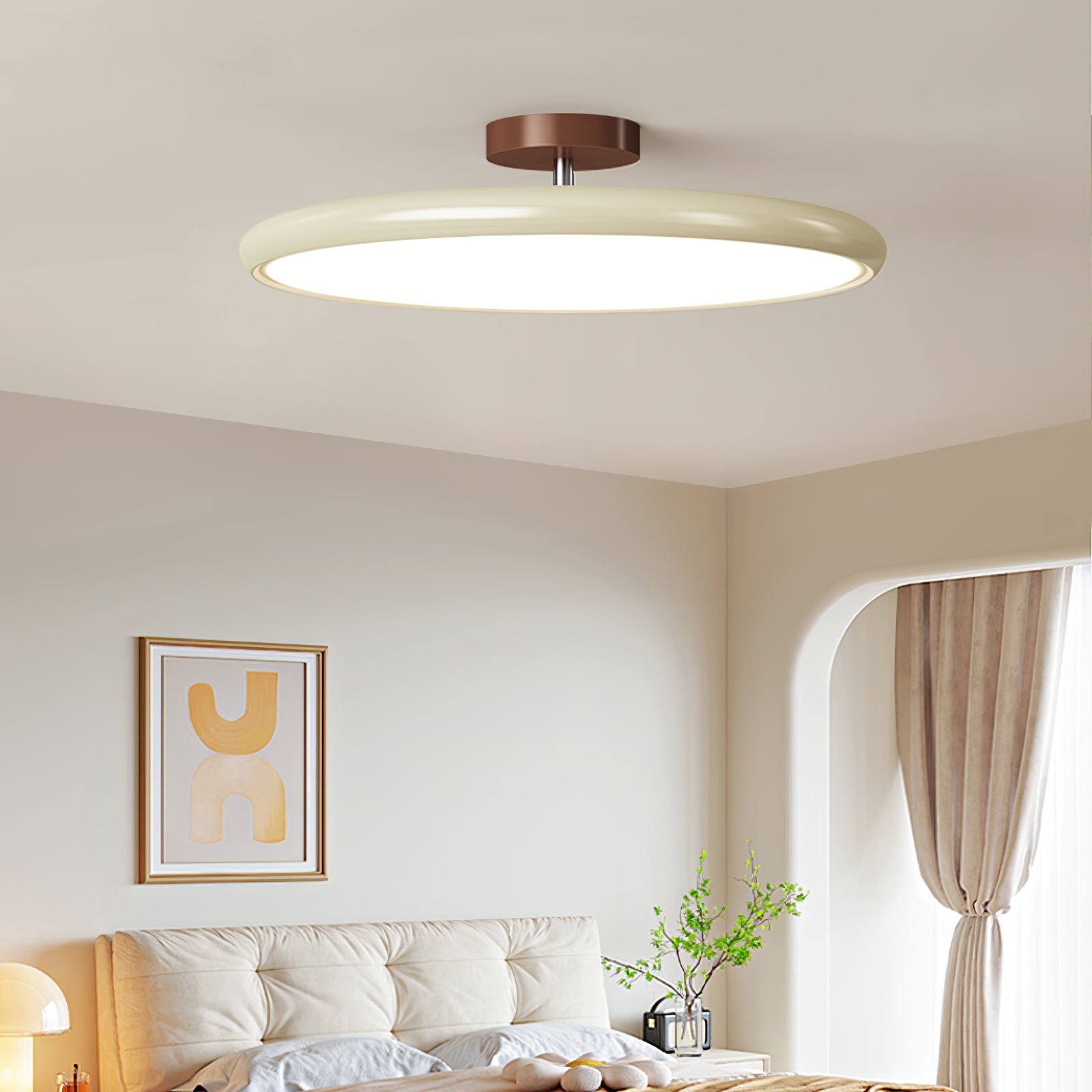 Contemporary Metal Acrylic Ceiling Lamp Warm Ambient Lighting