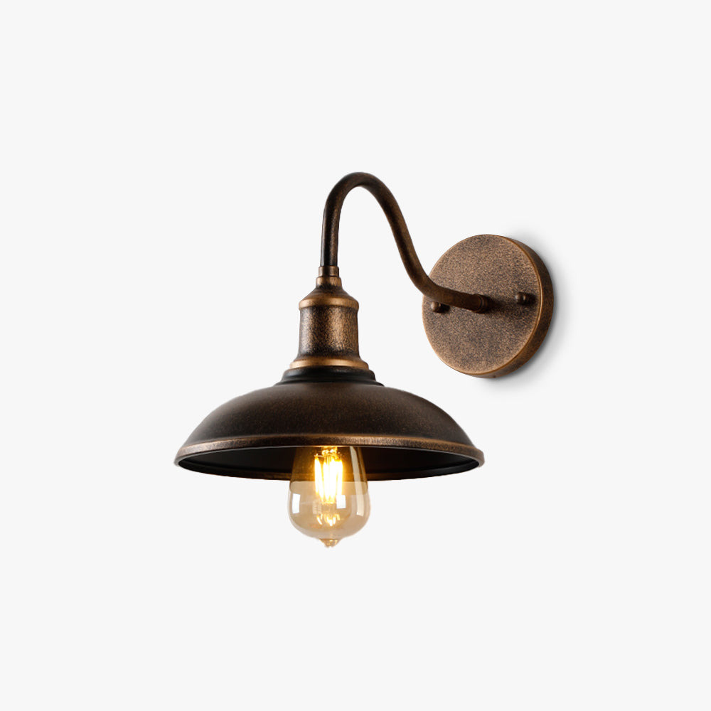 Bronze Finish Industrial Outdoor Wall Sconce Light