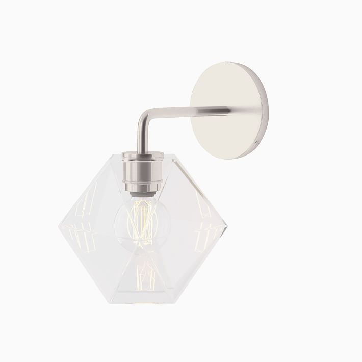 Talvior Geometric Modern Bathroom Sconce - Faceted Shade Light in Luxe Finishes