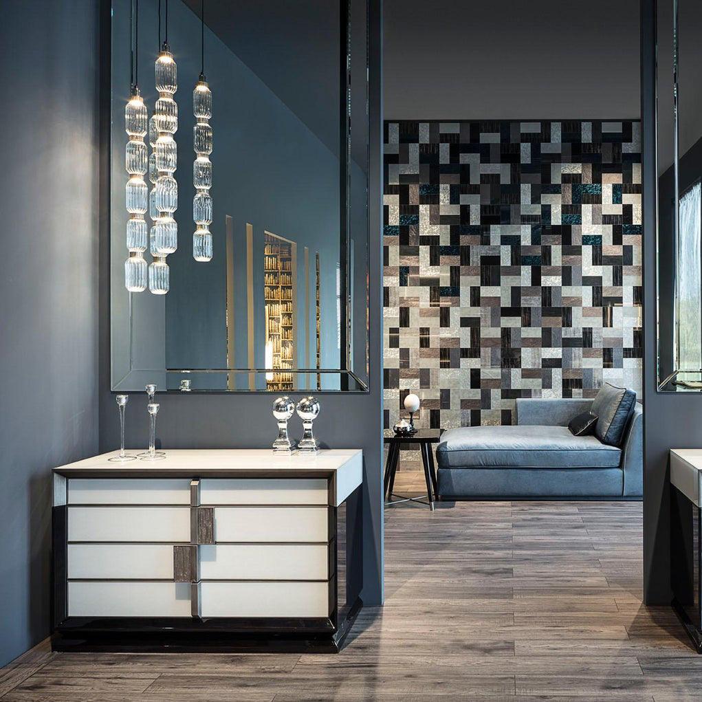 Sleek Hanging Light - Iron Metal Glass Gold Clear Hardwired Atmosphere