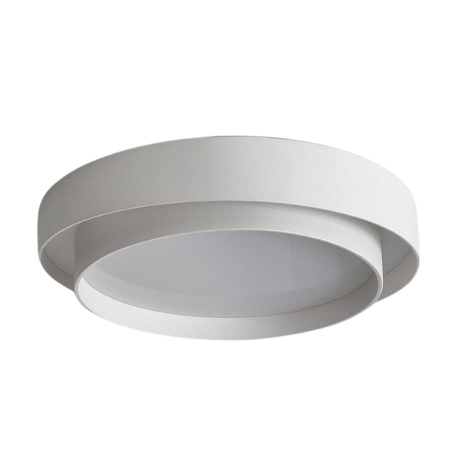 Plafonnier rond double couche – Design encastré en acrylique nordique