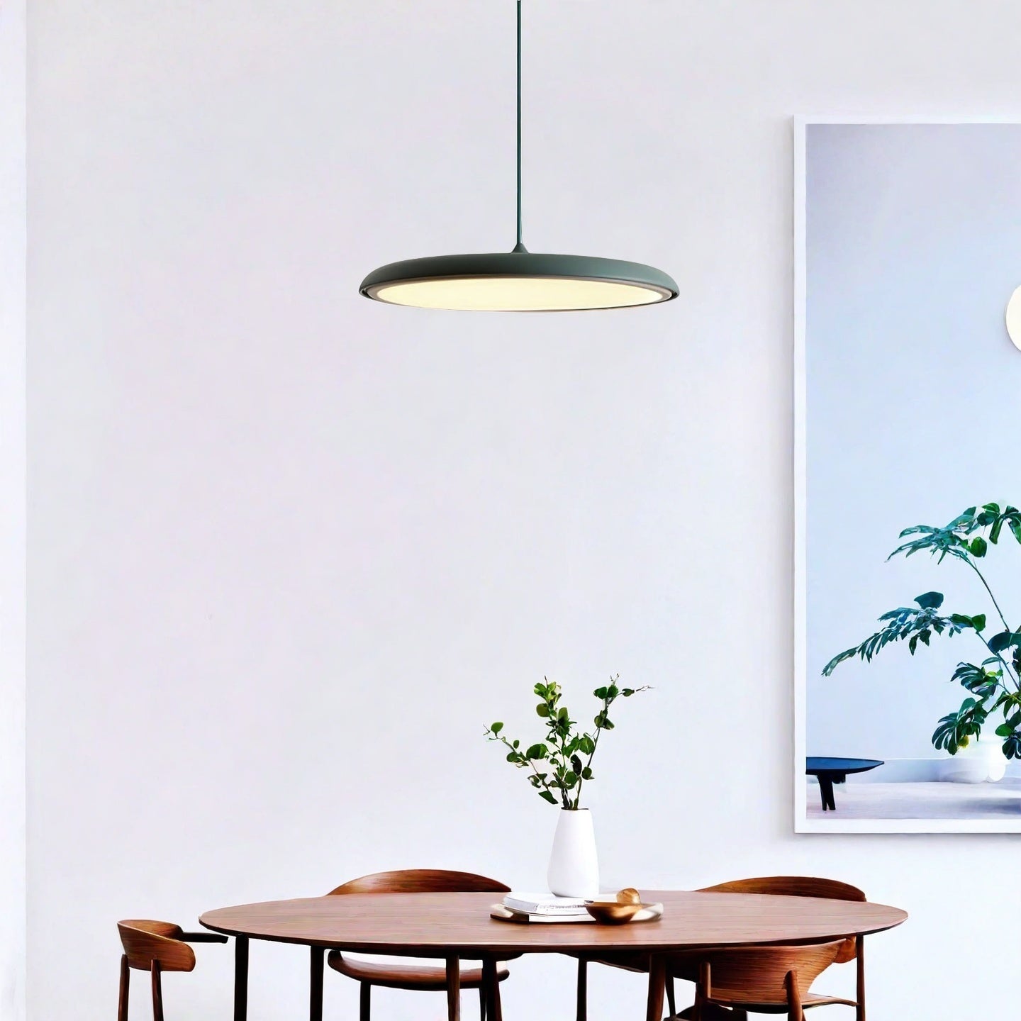 Macaron Pendant Light - Contemporary Dark Blue Metal Acrylic Decor