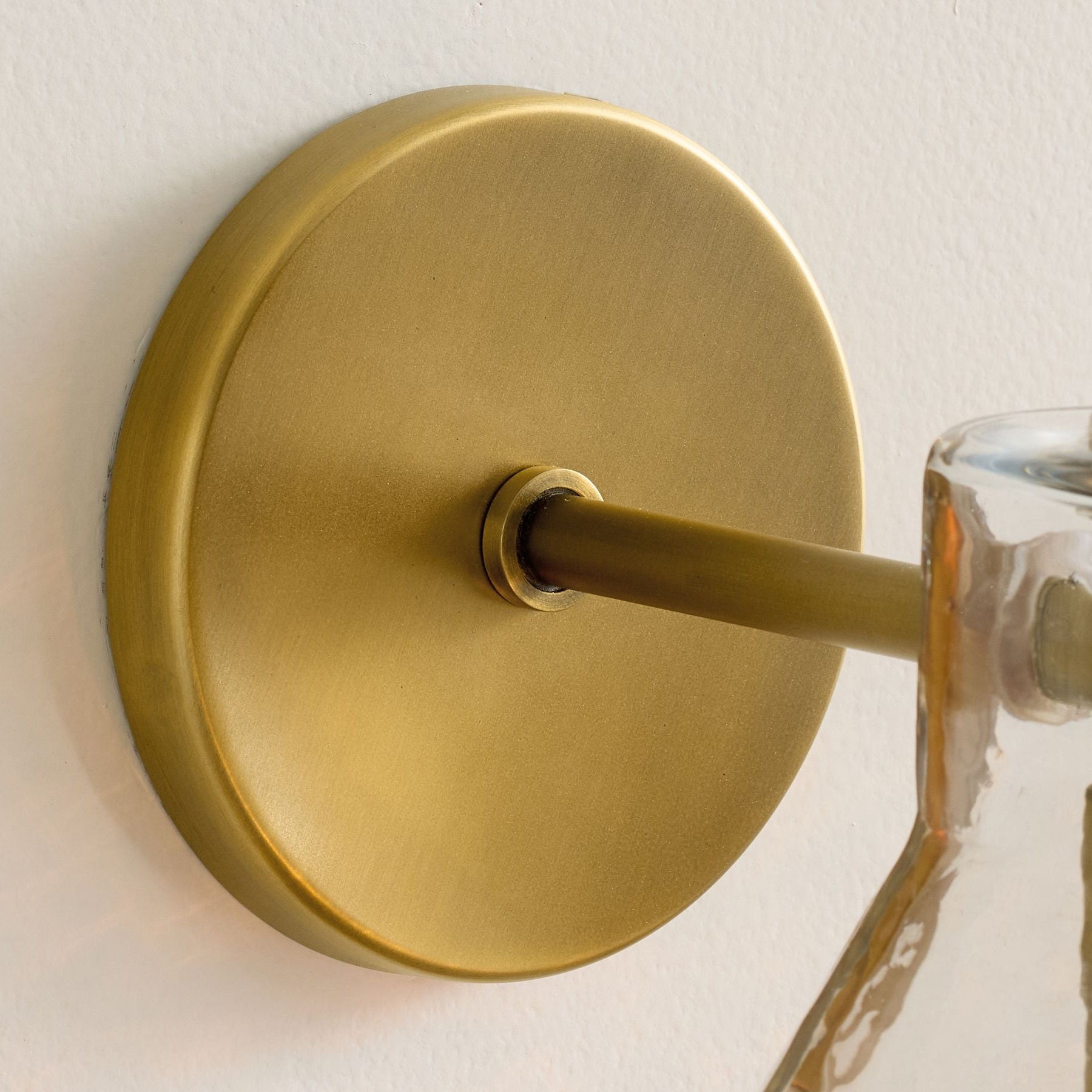 Glavira Recycled Glass Double Sconce - Indoor Brass Wall Lighting