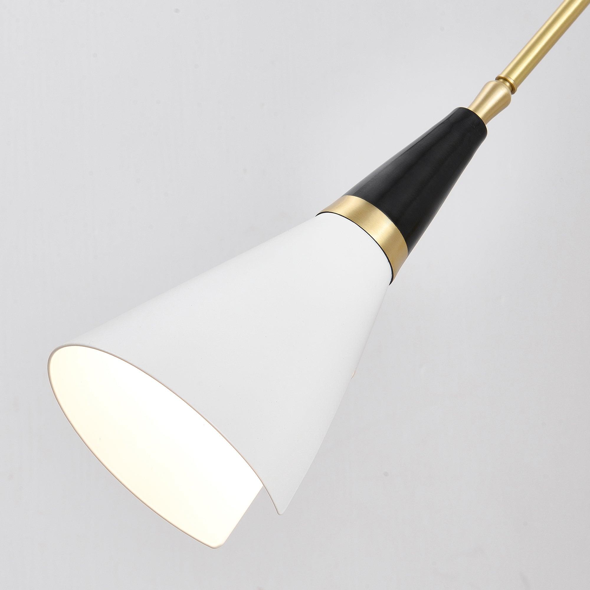 Sophisticated Magari Wall Lamp Compatible with Push Switches in White Black Brass