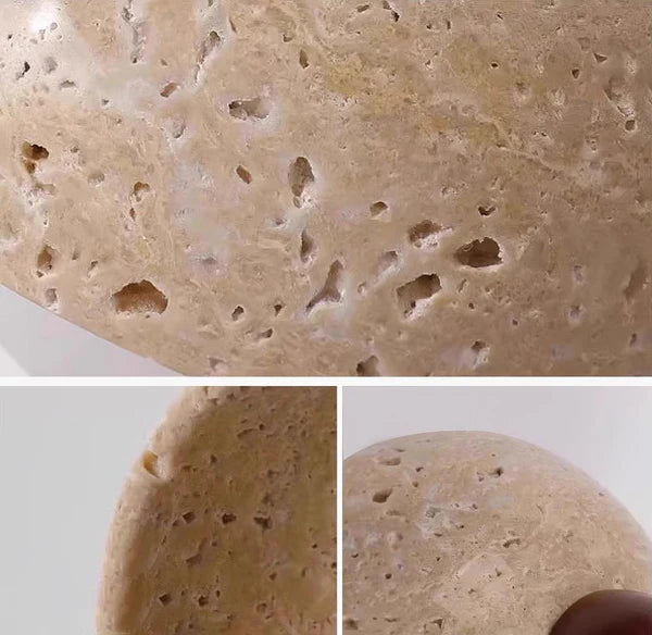 Modern Scandinavian Travertine Ceiling Light