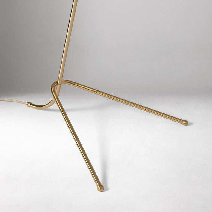 Oslan Arched Base Floor Lamp - Scalloped Shade Modern Lamp for Bedroom